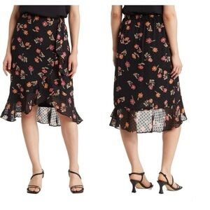DR2 by Daniel Rainn
Floral Swiss Dot High-Low Skirt